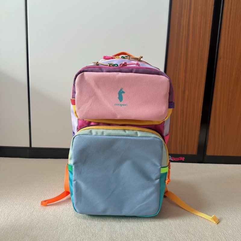 Canvas Backpack Casual - Ransel Dopamine Color Block Ringan Bahan