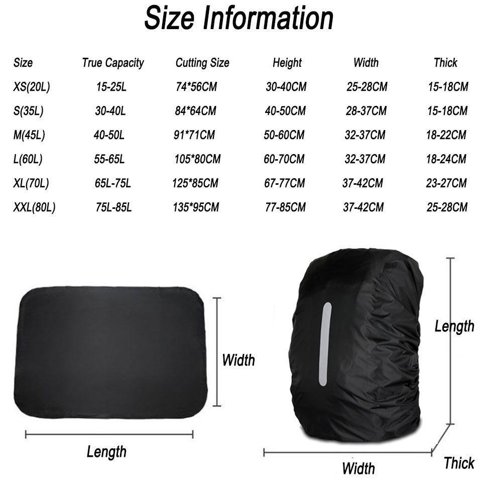 KoKossi 1 buah 25-80L ransel p - Rain Cover Backpack ulasan dan harga