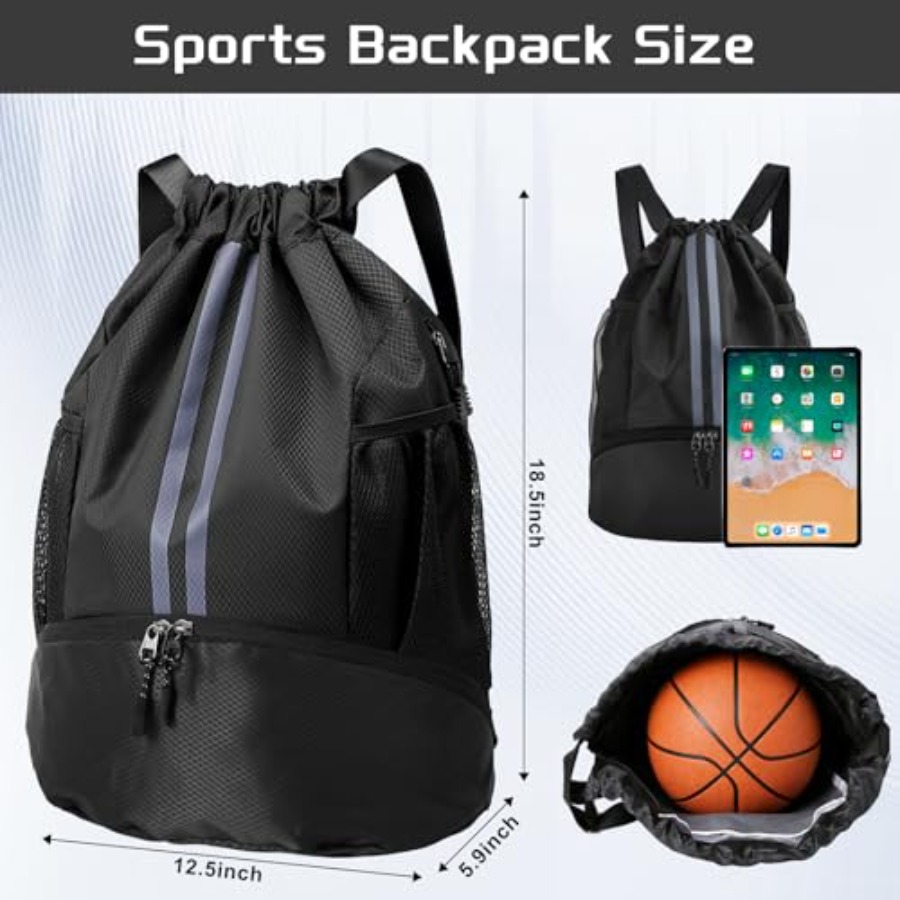Tas Ransel Olahraga dengan Tal - Drawstring Gym Bag ulasan dan harga